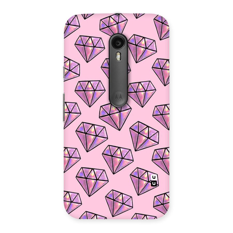 Purple Diamond Designs Back Case for Moto G3