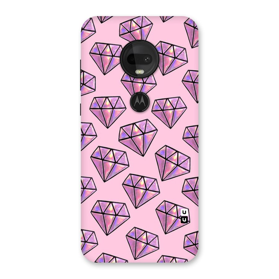 Purple Diamond Designs Back Case for Moto G7