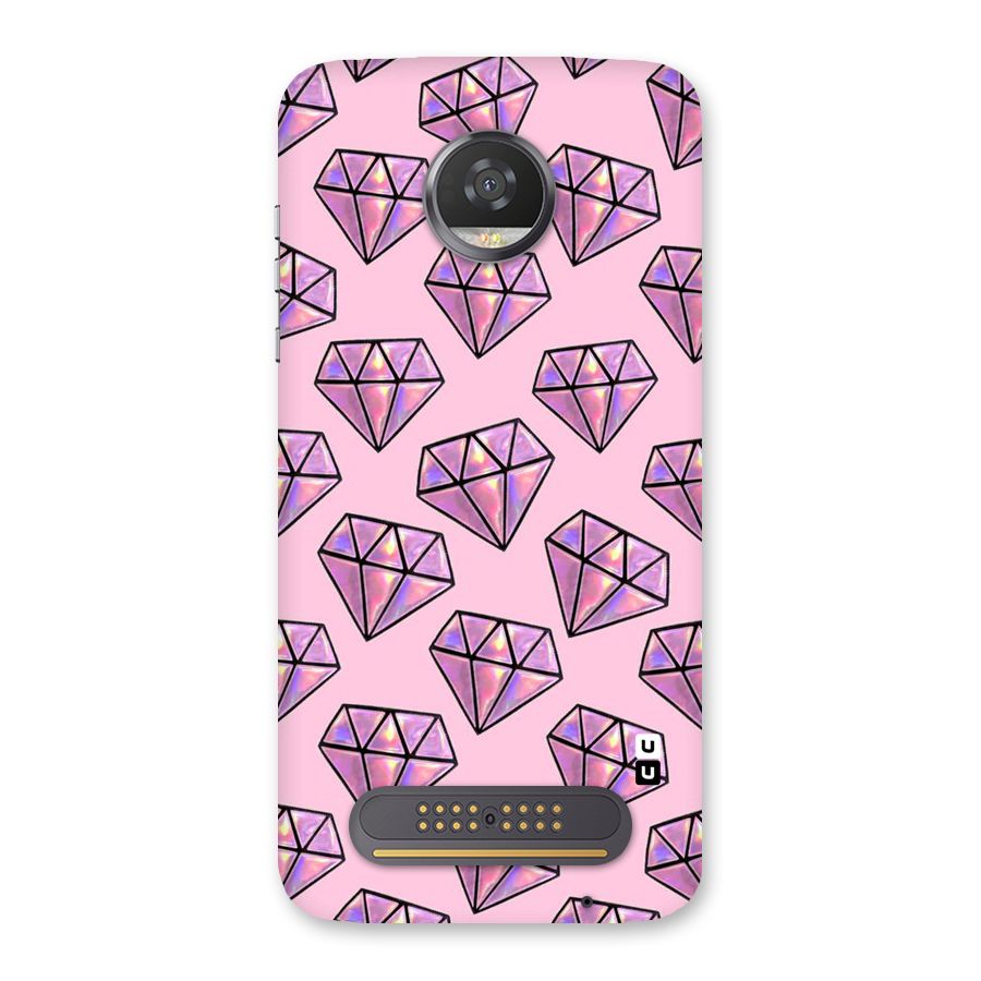 Purple Diamond Designs Back Case for Moto Z2 Play