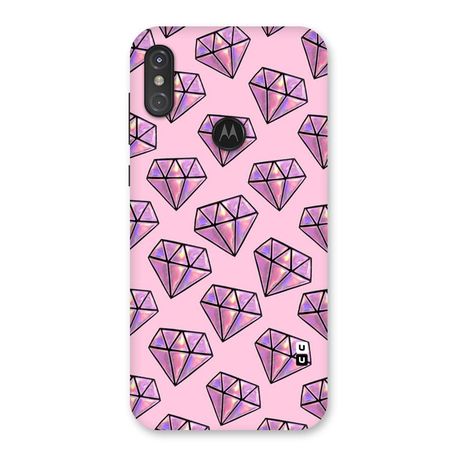 Purple Diamond Designs Back Case for Motorola One Power