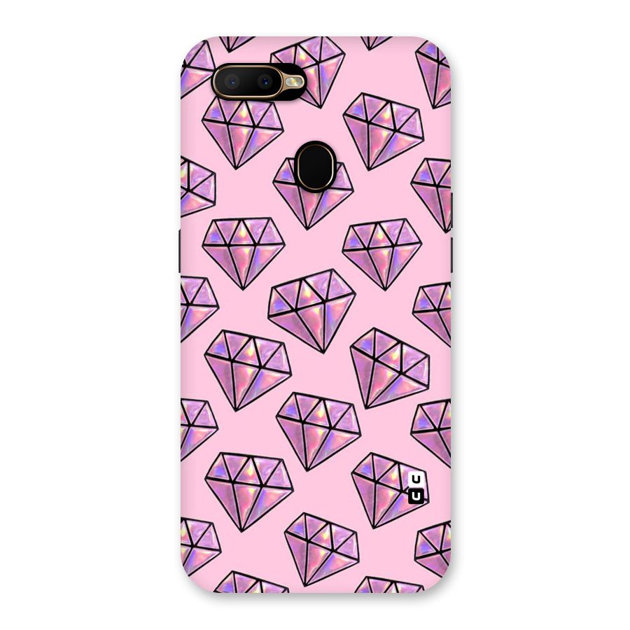 Purple Diamond Designs Back Case for Oppo A5s