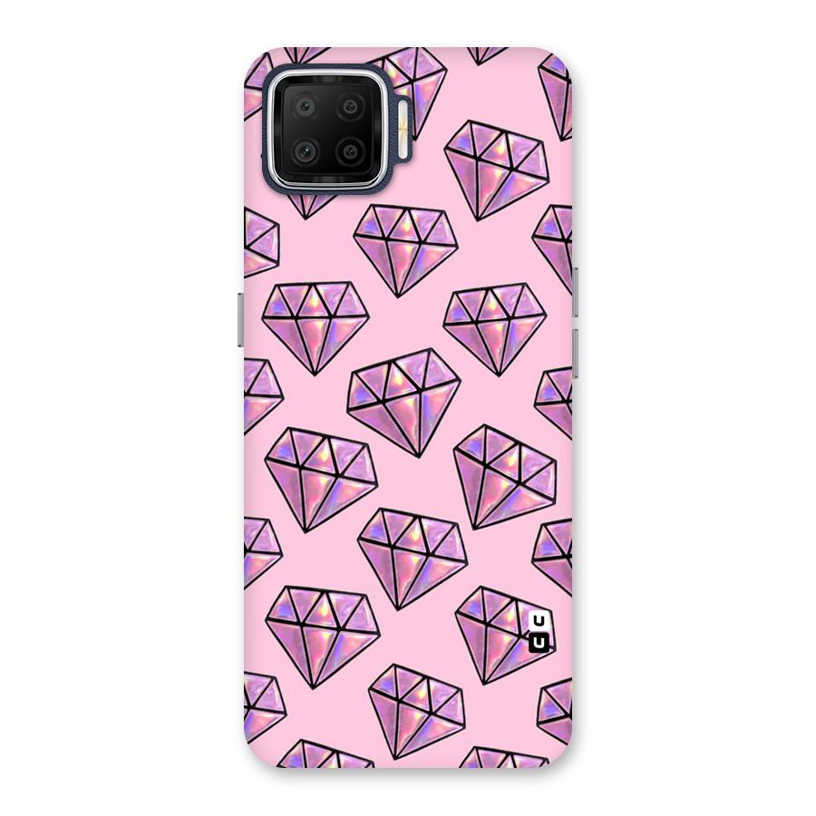 Purple Diamond Designs Back Case for Oppo F17