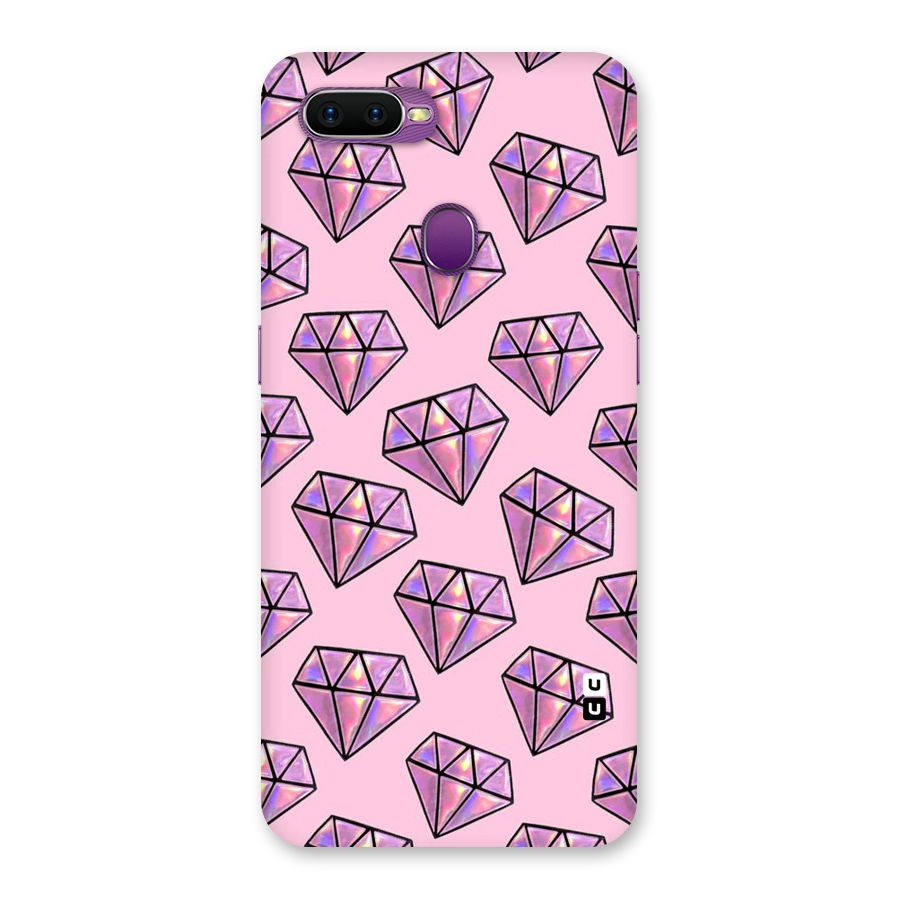 Purple Diamond Designs Back Case for Oppo F9