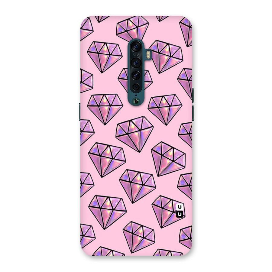 Purple Diamond Designs Back Case for Oppo Reno2