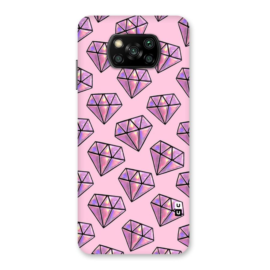 Purple Diamond Designs Back Case for Poco X3