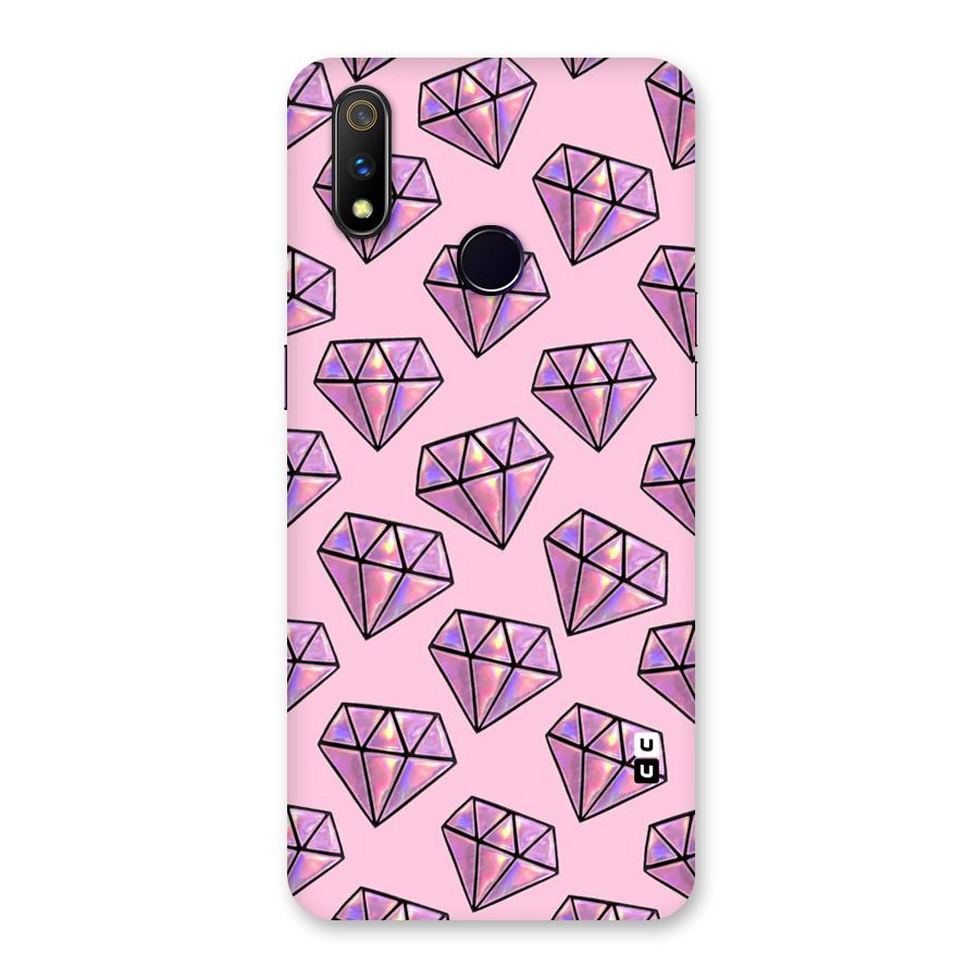 Purple Diamond Designs Back Case for Realme 3 Pro
