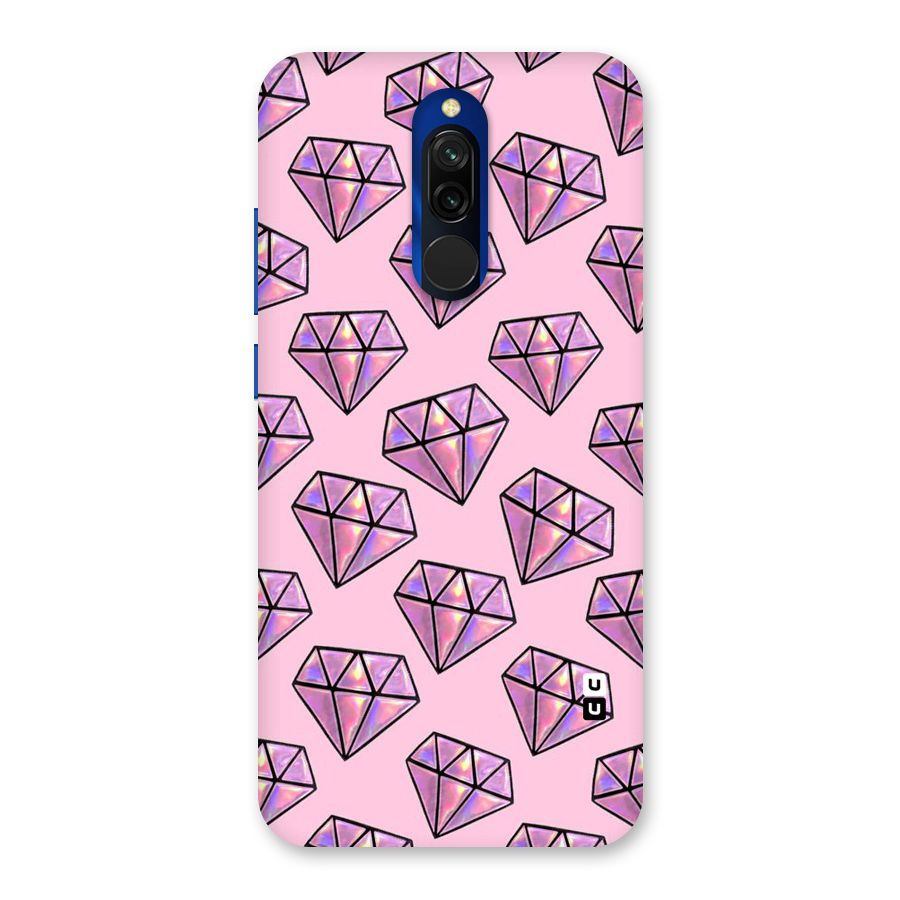 Purple Diamond Designs Back Case for Redmi 8