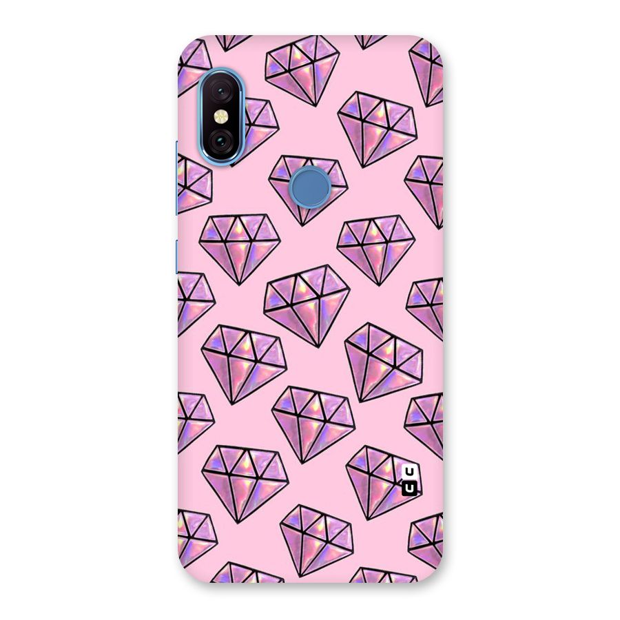 Purple Diamond Designs Back Case for Redmi Note 6 Pro