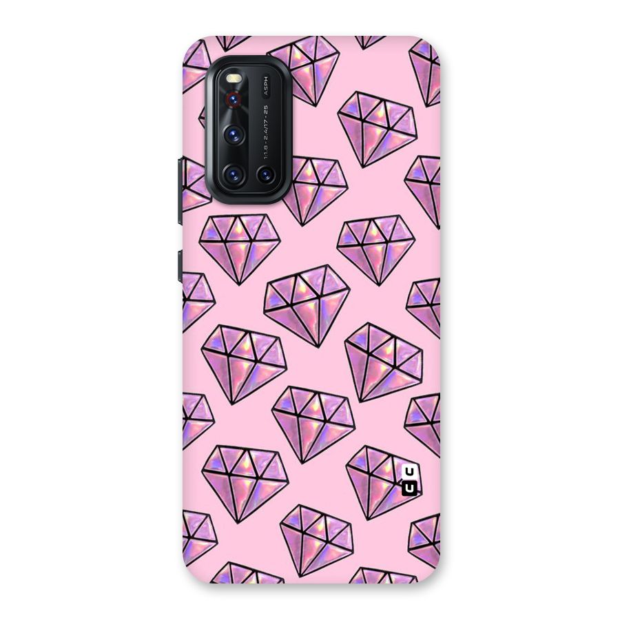 Purple Diamond Designs Back Case for Vivo V19