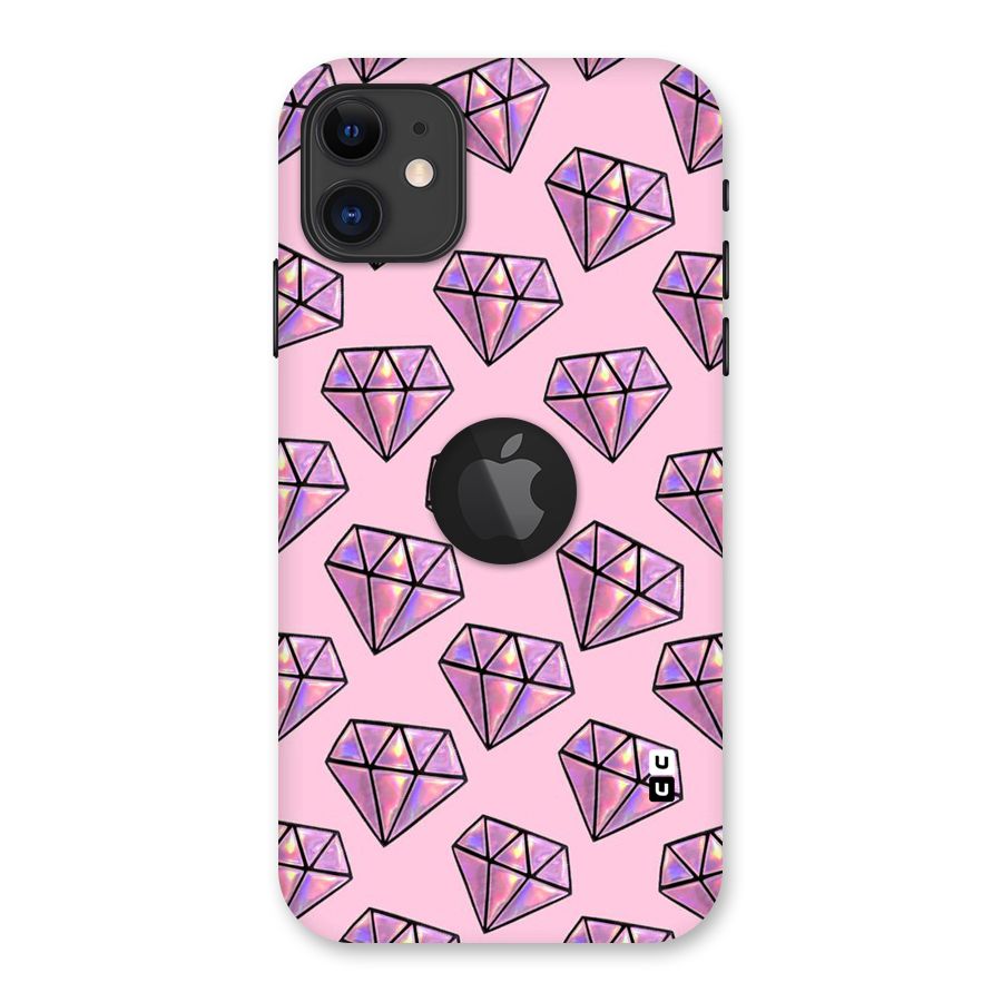 Purple Diamond Designs Back Case for iPhone 11 Logo Cut
