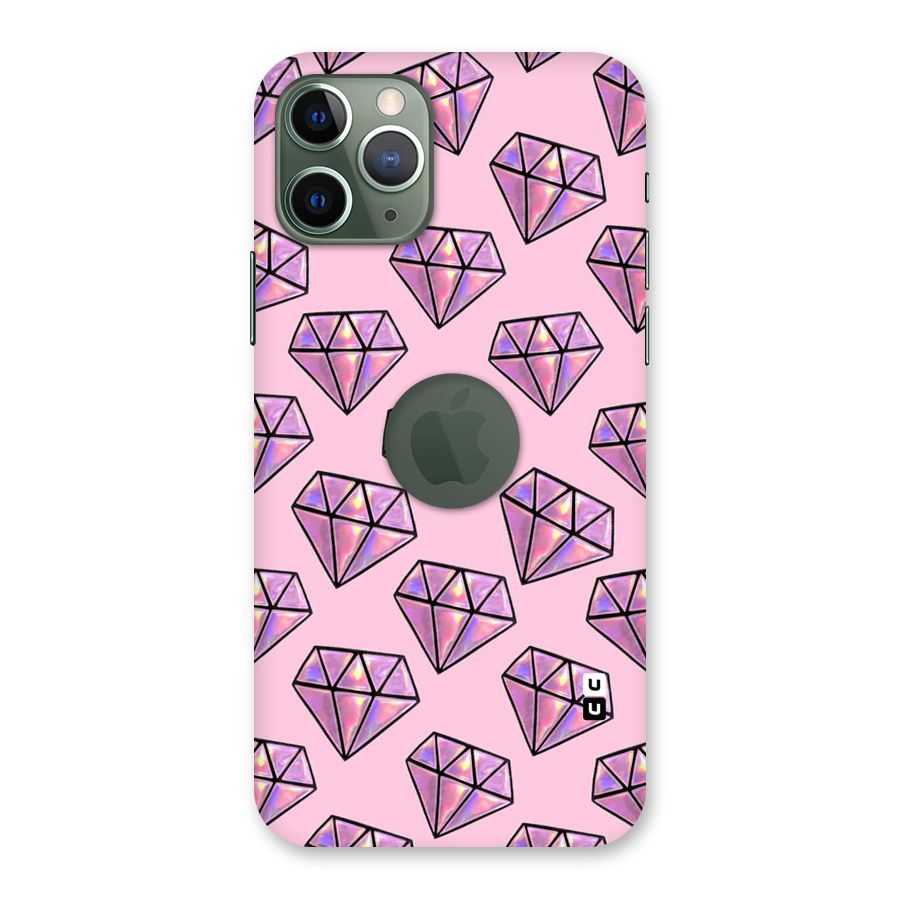 Purple Diamond Designs Back Case for iPhone 11 Pro Logo  Cut
