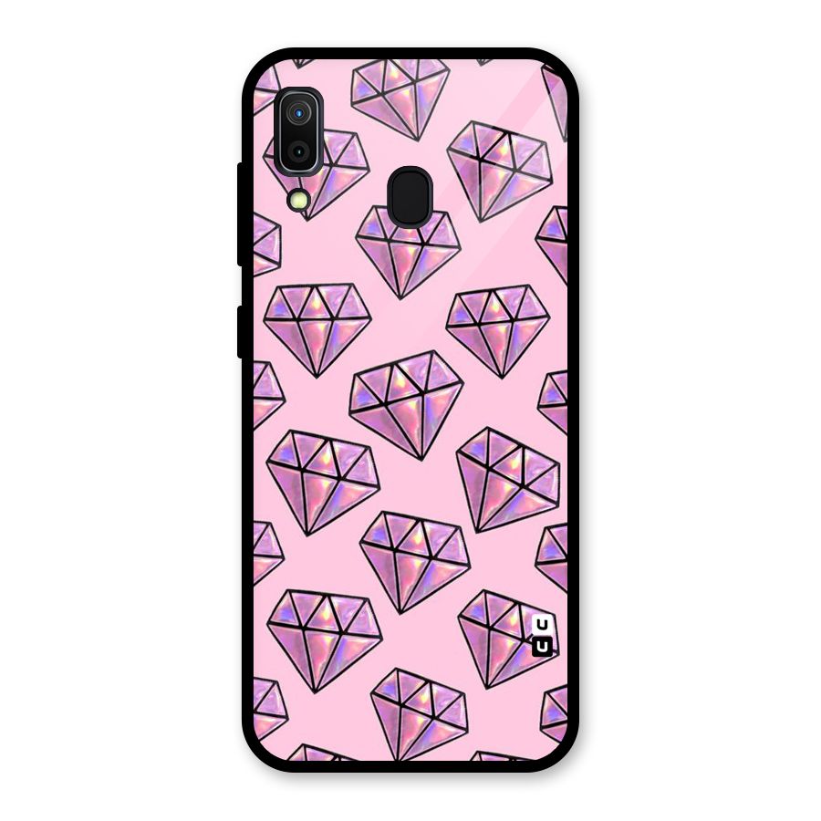 Purple Diamond Designs Glass Back Case for Galaxy A30