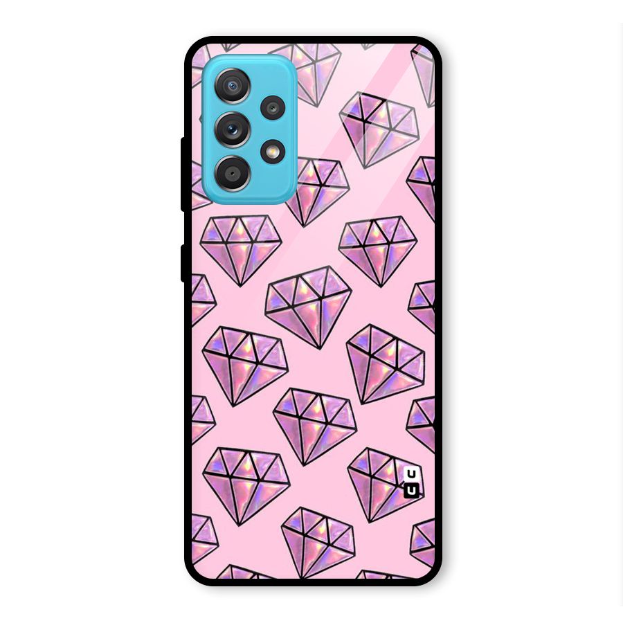 Purple Diamond Designs Glass Back Case for Galaxy A52