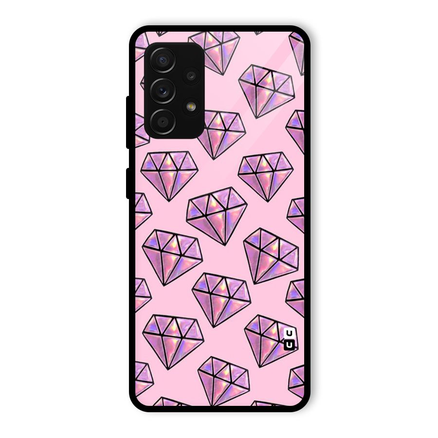 Purple Diamond Designs Glass Back Case for Galaxy A53 5G
