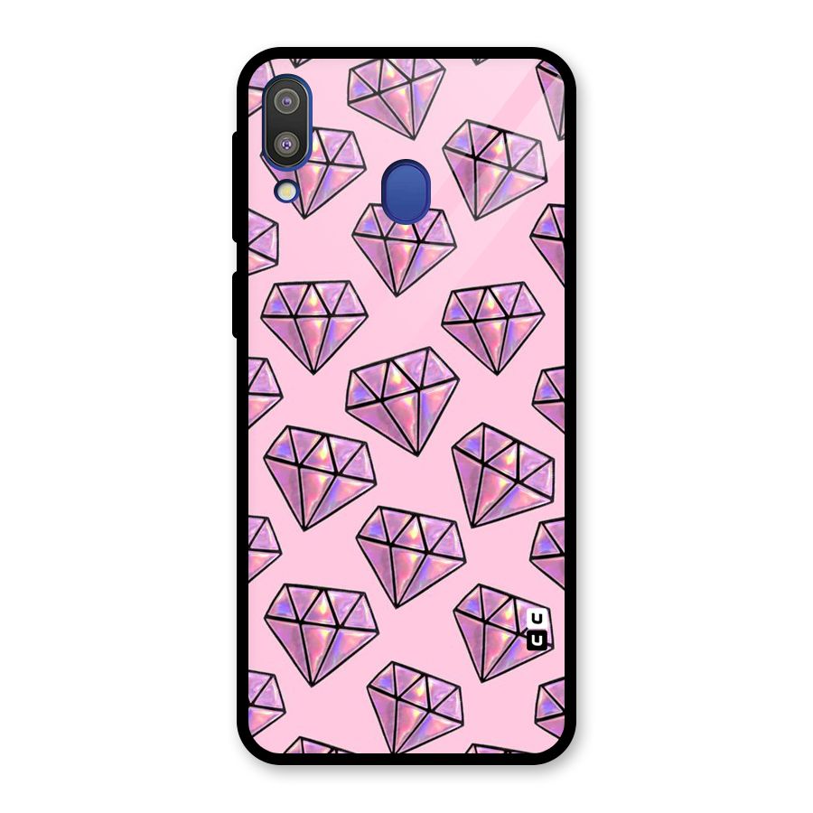 Purple Diamond Designs Glass Back Case for Galaxy M20