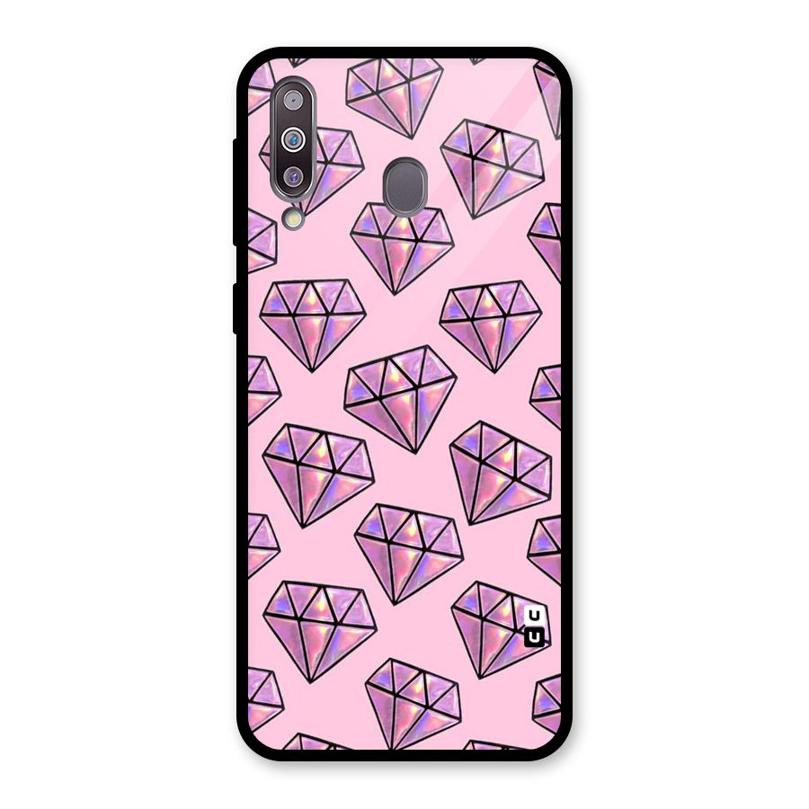Purple Diamond Designs Glass Back Case for Galaxy M30