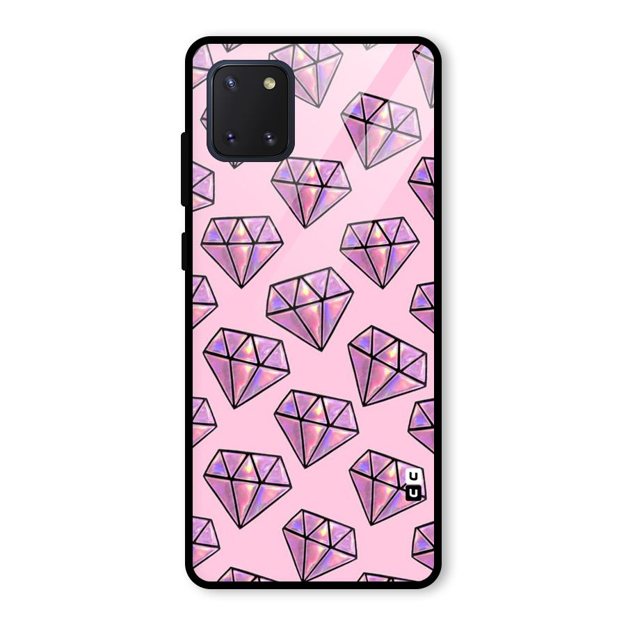 Purple Diamond Designs Glass Back Case for Galaxy Note 10 Lite