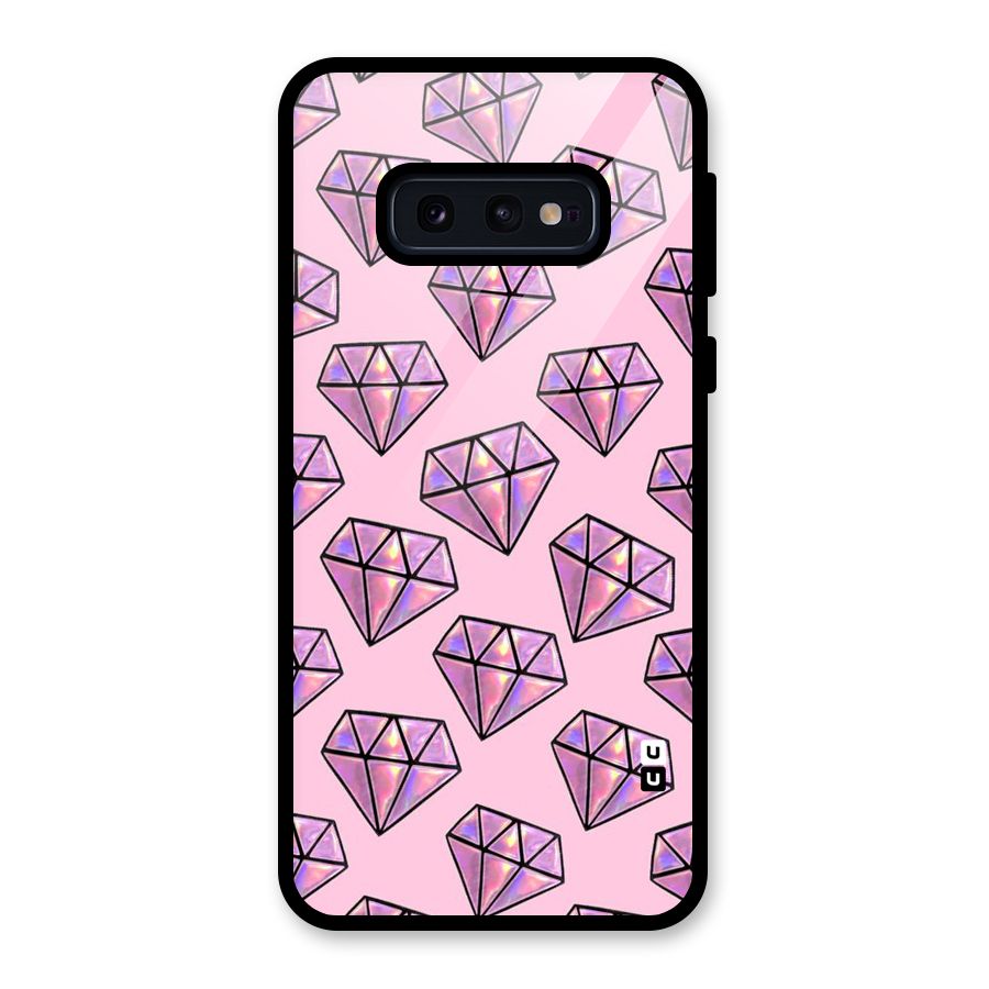 Purple Diamond Designs Glass Back Case for Galaxy S10e