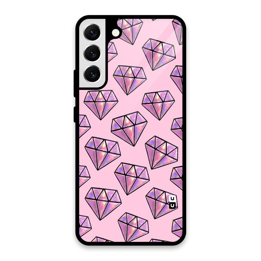 Purple Diamond Designs Glass Back Case for Galaxy S22 Plus 5G