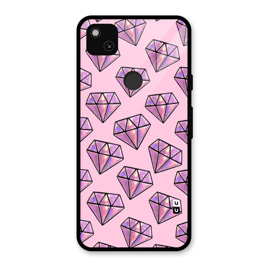 Purple Diamond Designs Glass Back Case for Google Pixel 4a