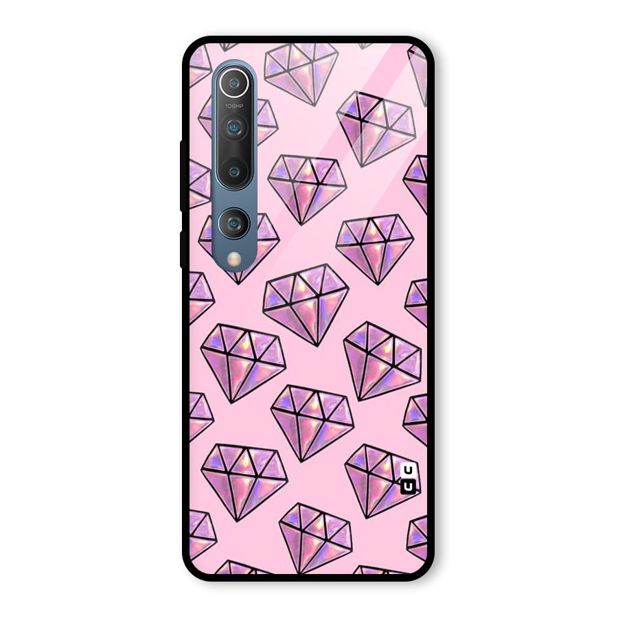 Purple Diamond Designs Glass Back Case for Mi 10