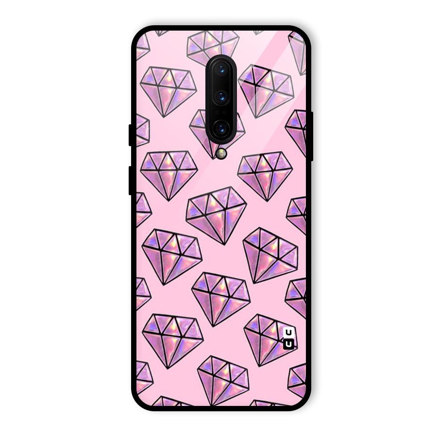 Purple Diamond Designs Glass Back Case for OnePlus 7 Pro
