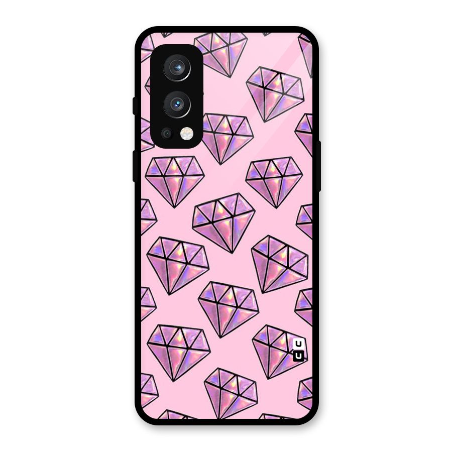 Purple Diamond Designs Glass Back Case for OnePlus Nord 2 5G