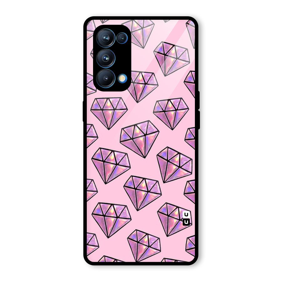 Purple Diamond Designs Glass Back Case for Oppo Reno5 Pro 5G