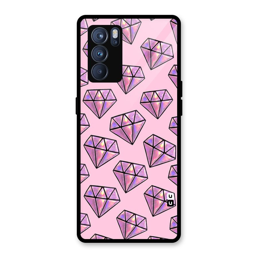 Purple Diamond Designs Glass Back Case for Oppo Reno6 Pro 5G