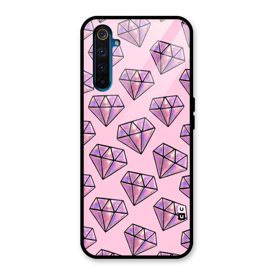 Purple Diamond Designs Glass Back Case for Realme 6 Pro