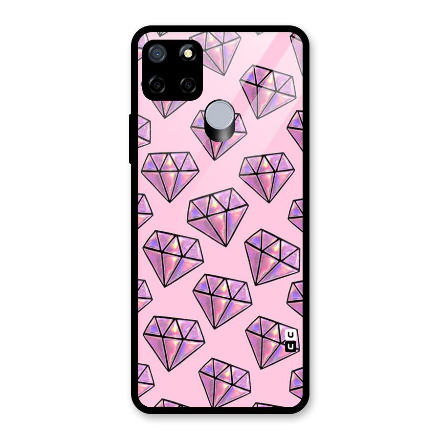 Purple Diamond Designs Glass Back Case for Realme Narzo 20