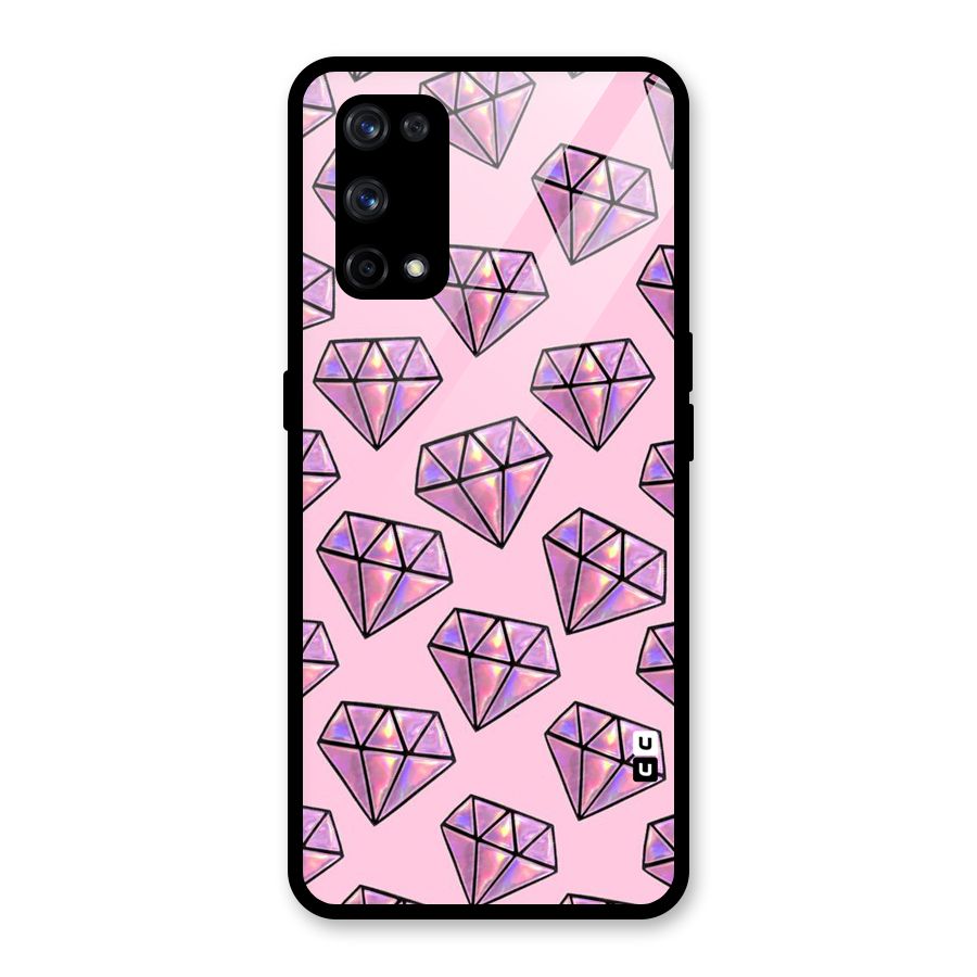 Purple Diamond Designs Glass Back Case for Realme X7 Pro
