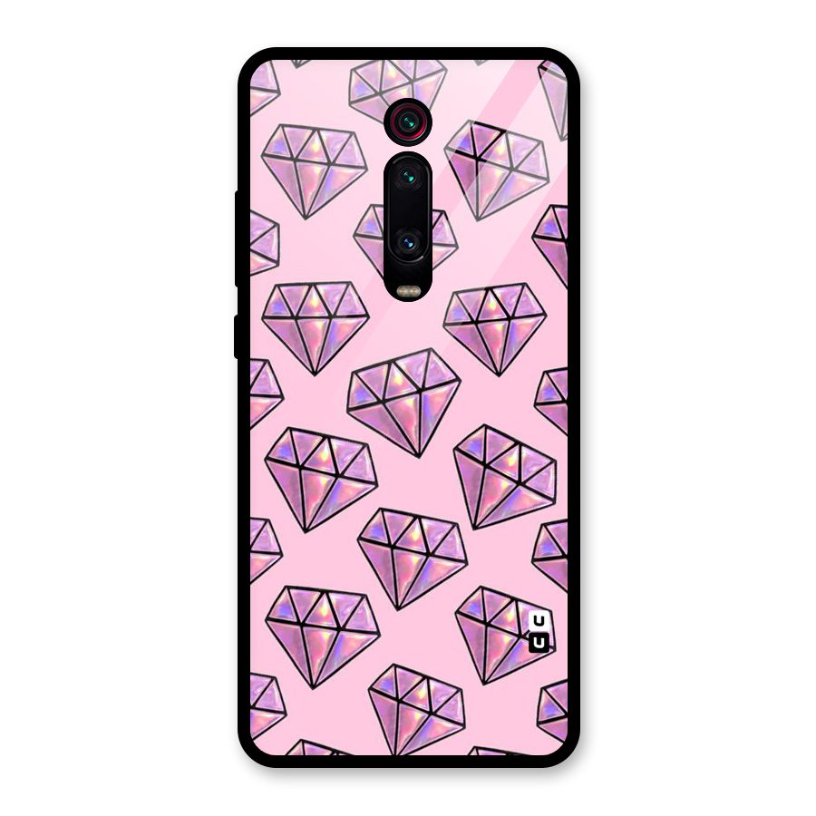Purple Diamond Designs Glass Back Case for Redmi K20