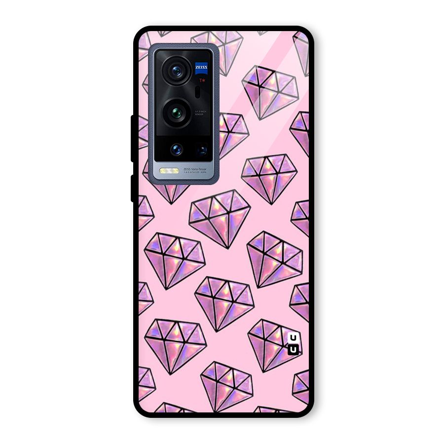Purple Diamond Designs Glass Back Case for Vivo X60 Pro Plus