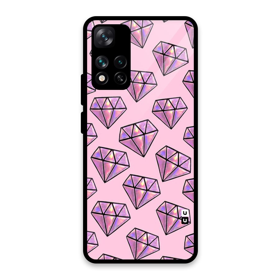 Purple Diamond Designs Glass Back Case for Xiaomi 11i HyperCharge 5G
