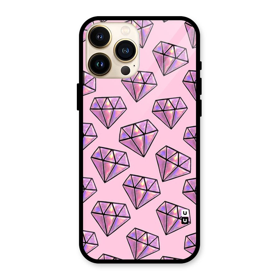 Purple Diamond Designs Glass Back Case for iPhone 13 Pro Max
