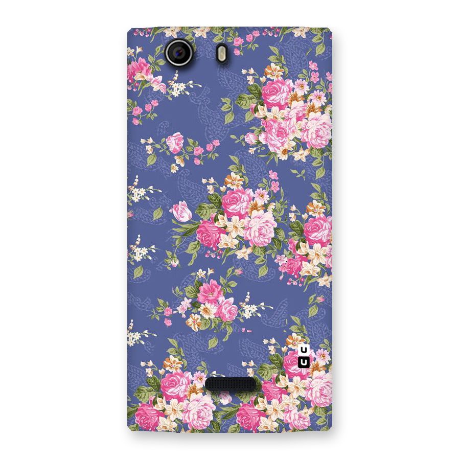 Purple Pink Floral Back Case for Canvas Nitro 2 E311