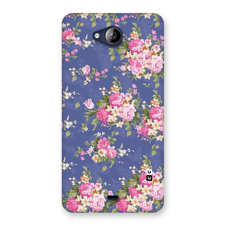 Purple Pink Floral Back Case for Canvas Play Q355