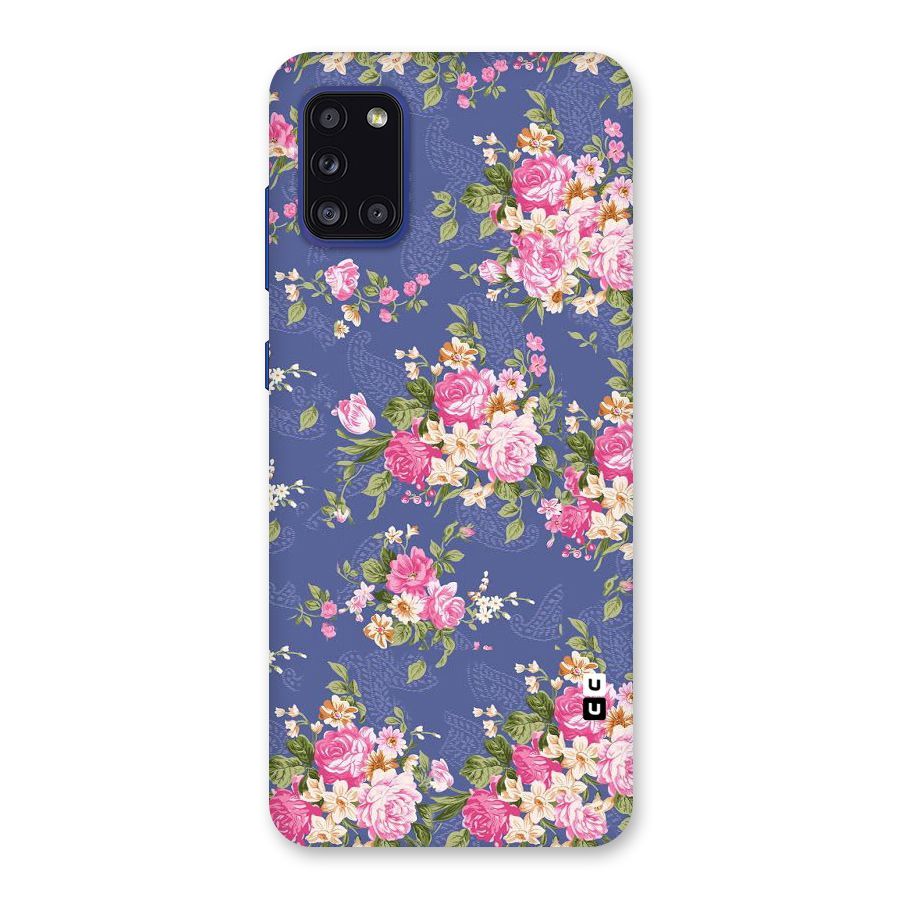Purple Pink Floral Back Case for Galaxy A31