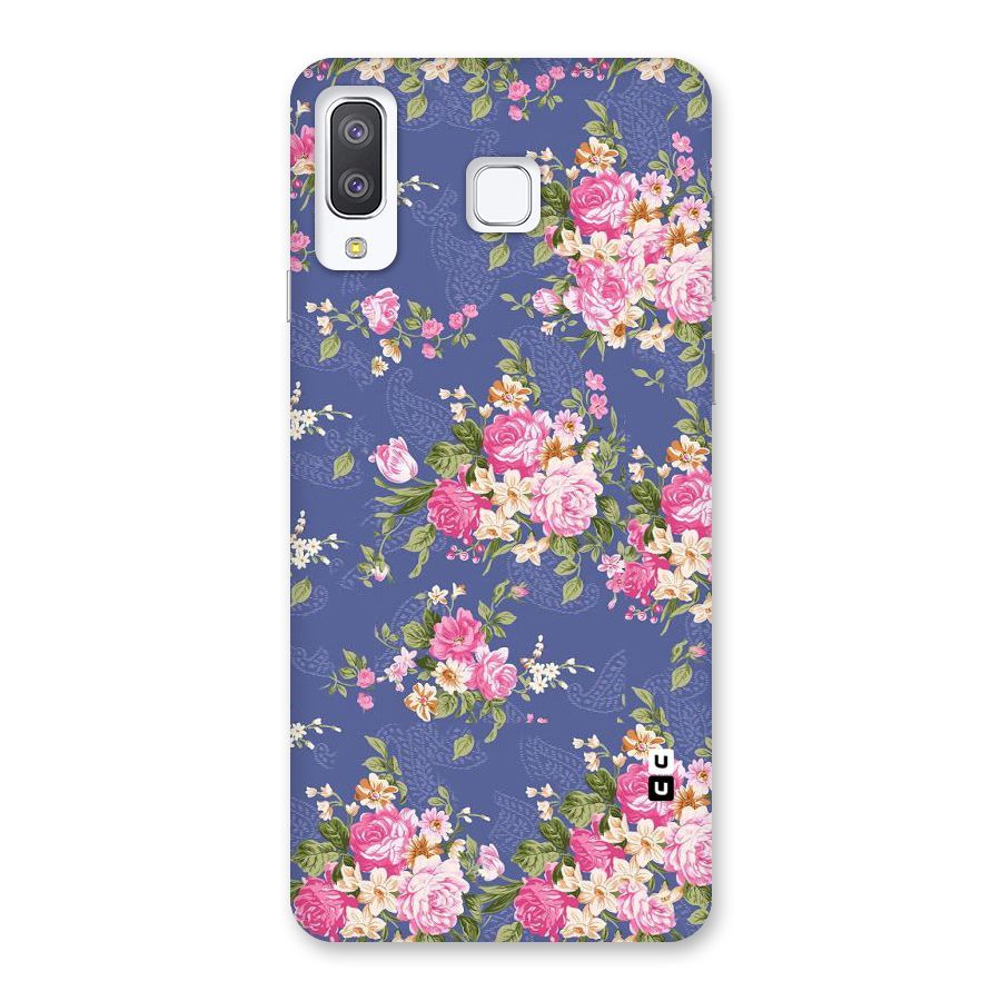 Purple Pink Floral Back Case for Galaxy A8 Star
