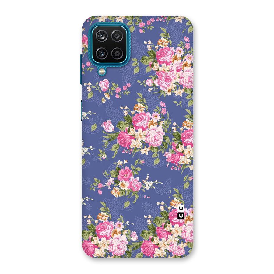 Purple Pink Floral Back Case for Galaxy F12
