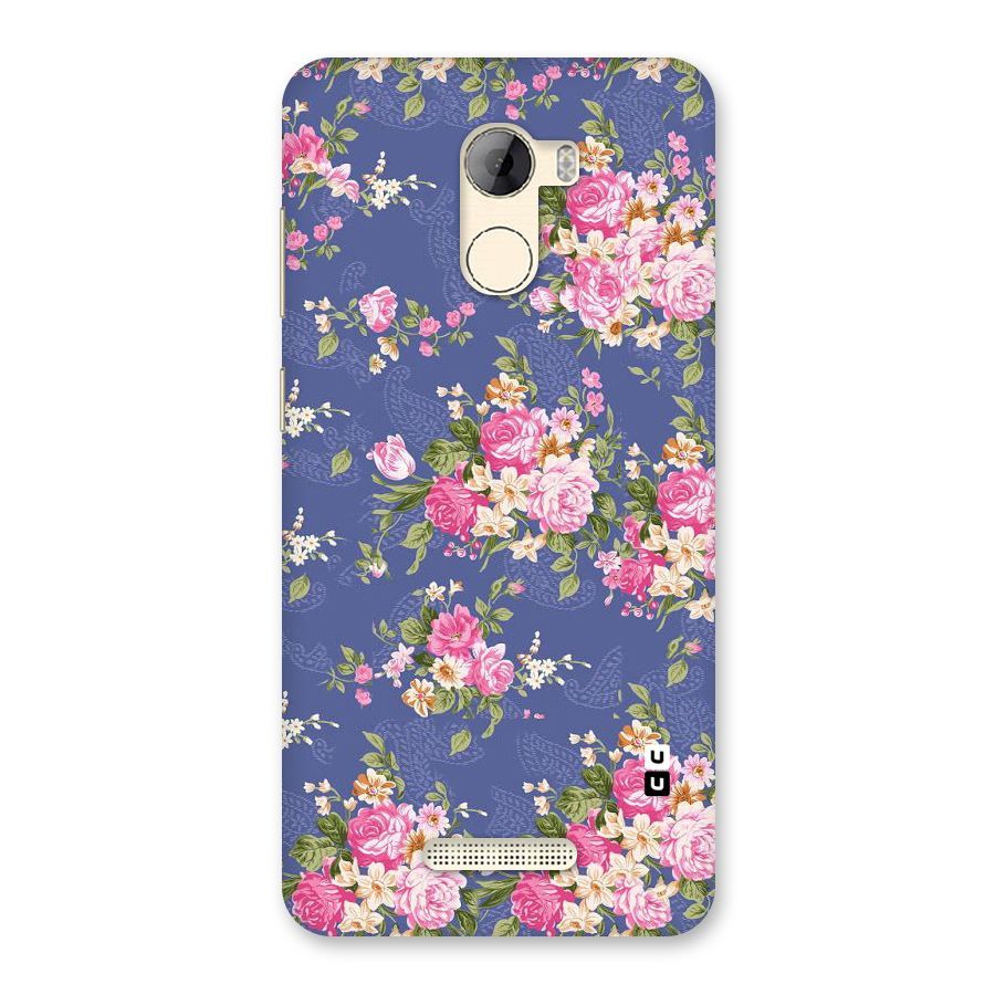 Purple Pink Floral Back Case for Gionee A1 LIte