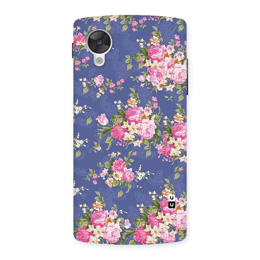 Purple Pink Floral Back Case for Google Nexsus 5