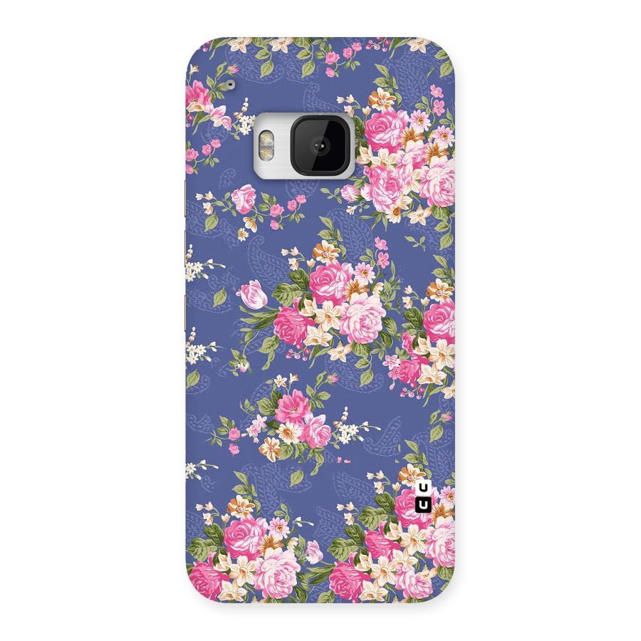 Purple Pink Floral Back Case for HTC One M9