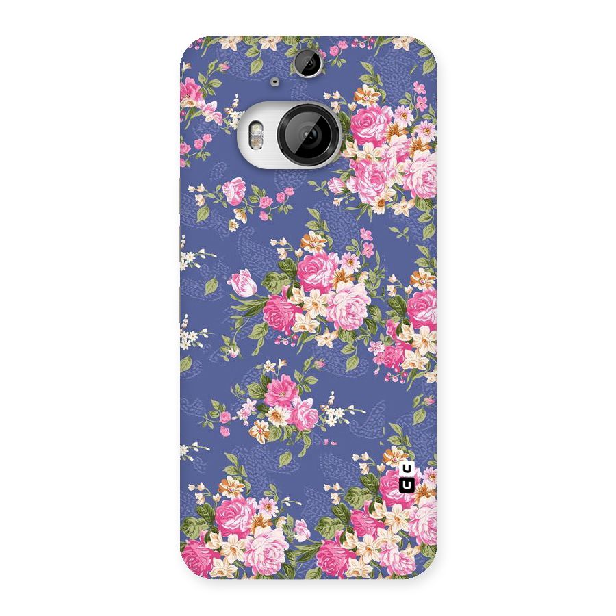 Purple Pink Floral Back Case for HTC One M9 Plus