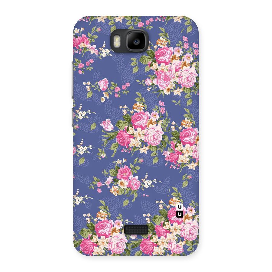 Purple Pink Floral Back Case for Honor Bee