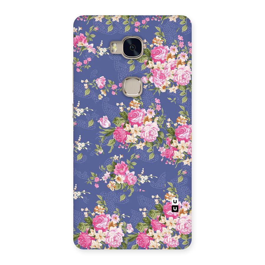 Purple Pink Floral Back Case for Huawei Honor 5X