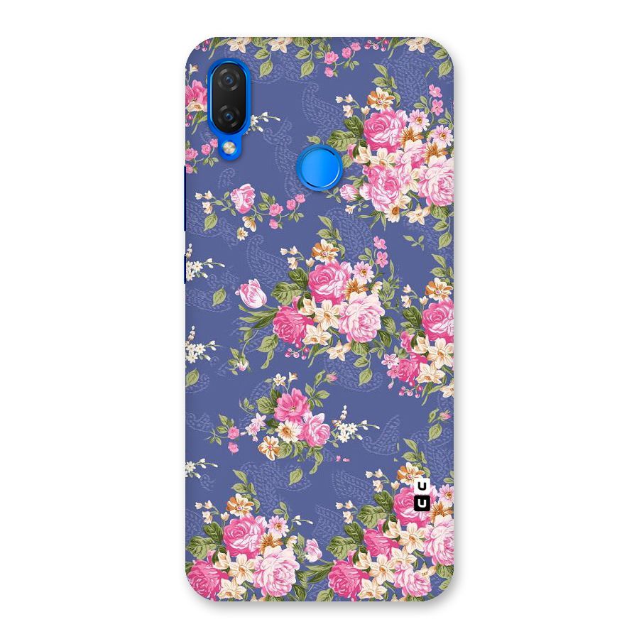 Purple Pink Floral Back Case for Huawei P Smart+