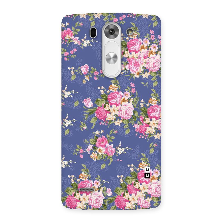 Purple Pink Floral Back Case for LG G3 Beat