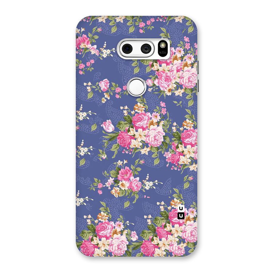 Purple Pink Floral Back Case for LG V30